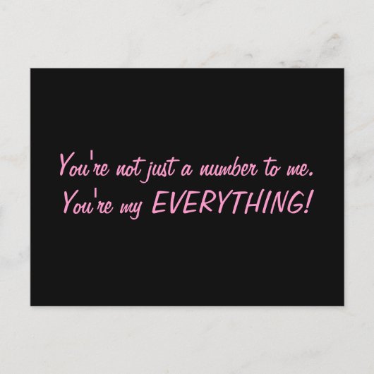 Carte postale "Vous n'êtes pas juste un numéro pou (Devant)