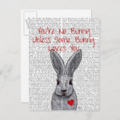 Carte Postale Vous n'êtes pas Lapin (Devant / Derrière)