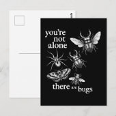 Carte Postale Vous n'êtes pas seul, il y a des insectes (Devant / Derrière)