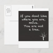 Carte Postale Vous n'êtes PAS un arbre (Devant / Derrière)