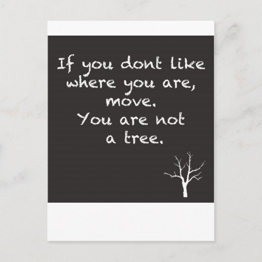 Carte Postale Vous n'êtes PAS un arbre (Devant)