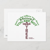 Carte Postale Vous n'êtes pas un arbre ! - Jim Rohn (Devant / Derrière)