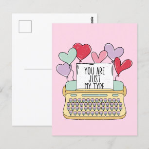 Carte Postale Vous N'Êtes Que Mon Type Mignonne Valentines Day