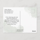 Carte Postale Vous nous avez manqué, Chiropractic Recall Postcar (Dos)