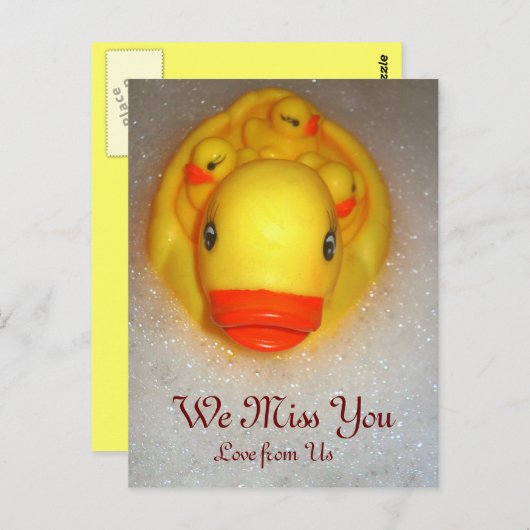 Carte Postale Vous nous manquez. (Devant / Derrière)