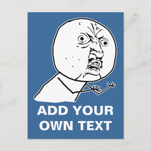 Carte Postale Vous pas de rage face comique lol rofl (Devant)