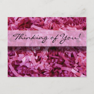 Carte Postale Vous penser Abstrait Morceaux de Papier Rose Photo