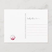 Carte Postale Vous penser avec tendresse Oiseaux roses fantaisis (Dos)