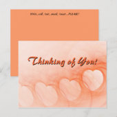 Carte Postale Vous penser de vous Ligne Orange de Coeur Abstrait (Devant / Derrière)
