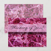 Carte Postale Vous pensez à des bandes de papier rose abstraites (Devant / Derrière)