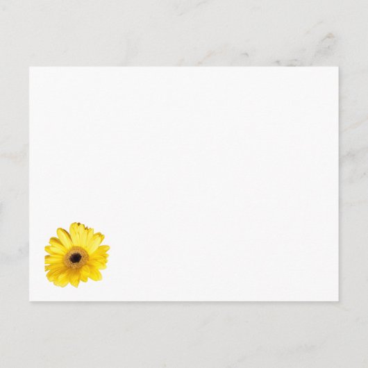 Carte Postale Vous pensez à des gerberas rouges et jaunes (Dos)