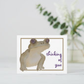 Carte Postale Vous pensez à l'aquarelle grenouille (Debout devant)