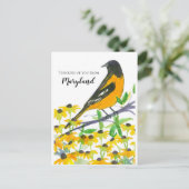 Carte Postale Vous pensez de Maryland Baltimore Oriole (Debout devant)