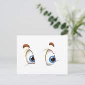 Carte Postale Vous regardez les yeux bleus (Debout devant)