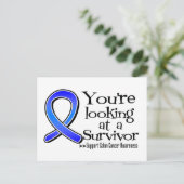 Carte Postale Vous regardez un survivant du cancer du côlon (Debout devant)