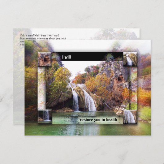 Carte Postale Vous restaurer et vous guérir (Devant / Derrière)