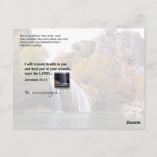 Carte Postale Vous restaurer et vous guérir (Dos)