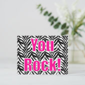 Carte Postale Vous, Rock ! Impression Zebra (Debout devant)