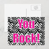 Carte Postale Vous, Rock ! Impression Zebra (Devant / Derrière)