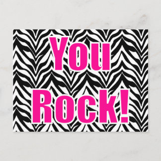 Carte Postale Vous, Rock ! Impression Zebra