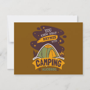 Carte Postale Vous Savez Ce Qui Récit Avec L'Alcool Camping