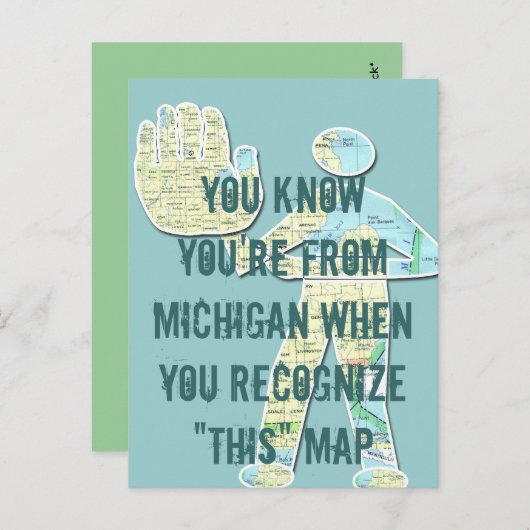 Carte Postale Vous savez que vous êtes du Michigan quand vous re (Devant / Derrière)