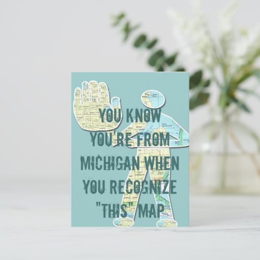 Carte Postale Vous savez que vous êtes du Michigan quand vous re (Debout devant)