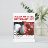 CARTE POSTALE VOUS SAVEZ QUE VOUS VIVEZ DANS UN PAYS RAN PAR DES (Debout devant)