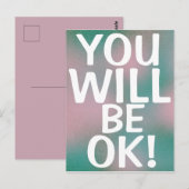 Carte Postale VOUS SEREZ OK Encouragement Mots Cool (Devant / Derrière)