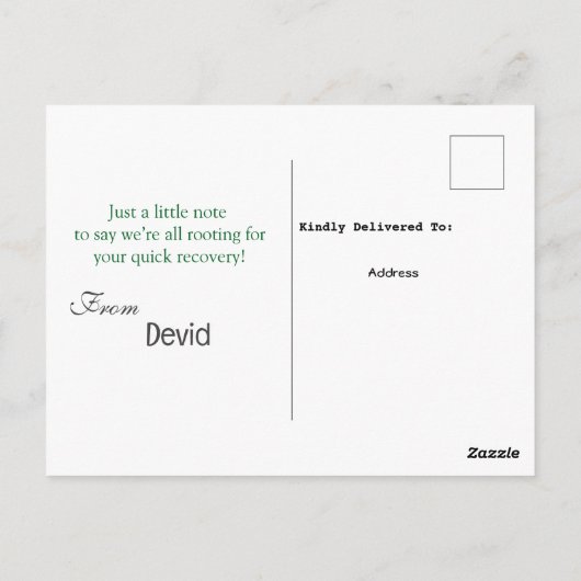 Carte Postale Vous souhaitant la bien-être (Dos)