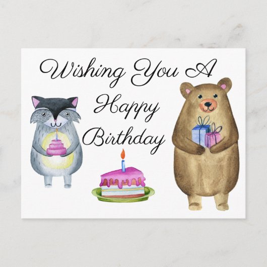 Carte Postale Vous souhaitant un joyeux anniversaire (Devant)