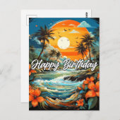 Carte Postale Vous souhaitant un merveilleux anniversaire (Devant / Derrière)