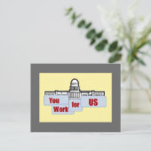 Carte Postale Vous travaillez pour nous (Debout devant)