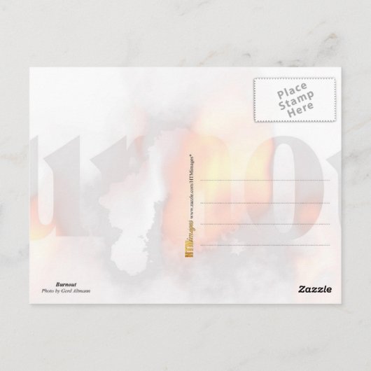 Carte Postale Vous vous sentez brûlé ? (Dos)