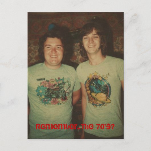 Carte Postale Vous vous souvenez des années 70 ? (Devant)