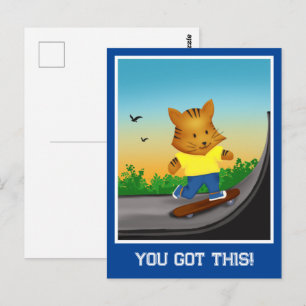 Carte Postale Vous Y Êtes Arrivé Tiger Skateboarding