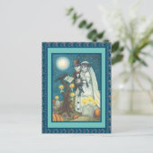 CARTE POSTALE VOWS DE CEMETERRE, SKELETON MARIAGE, MARÉE ET GROO (Debout devant)