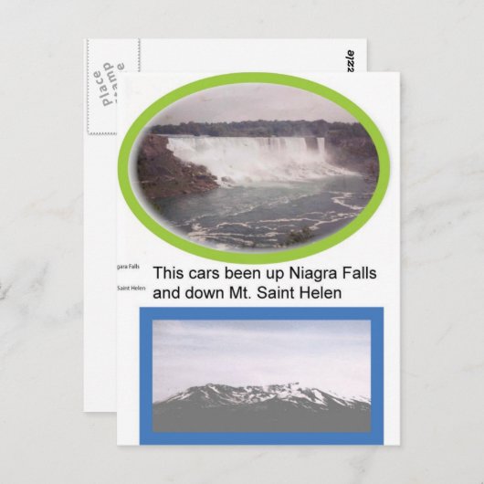 Carte Postale voyage (Devant / Derrière)