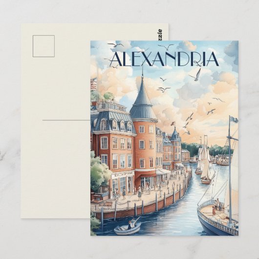 Carte Postale Voyage à Alexandria Virginia (Devant / Derrière)