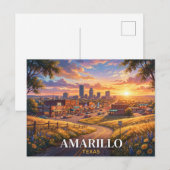 Carte Postale Voyage à Amarillo Texas (Devant / Derrière)