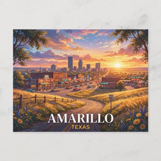 Carte Postale Voyage à Amarillo Texas (Devant)