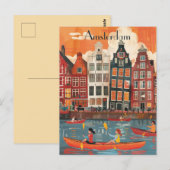 Carte Postale Voyage à Amsterdam (Devant / Derrière)