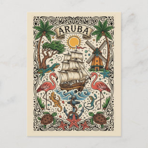 Carte Postale Voyage à Aruba