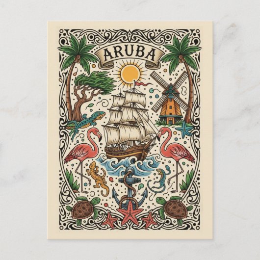 Carte Postale Voyage à Aruba (Devant)