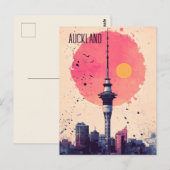 Carte Postale Voyage à Auckland Nouvelle-Zélande (Devant / Derrière)