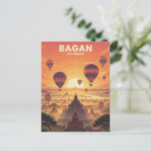Carte Postale Voyage à Bagan Myanmar (Debout devant)