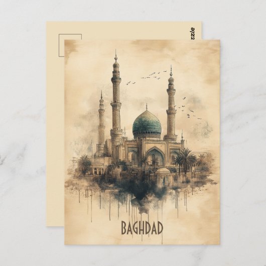 Carte Postale Voyage à Bagdad Irak (Devant / Derrière)