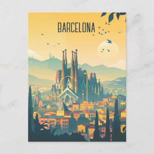 Carte Postale Voyage à Barcelone (Devant)
