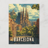 Carte Postale Voyage à Barcelone, Espagne (Devant)