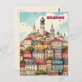 Carte Postale Voyage à Belgrade Serbie (Devant / Derrière)